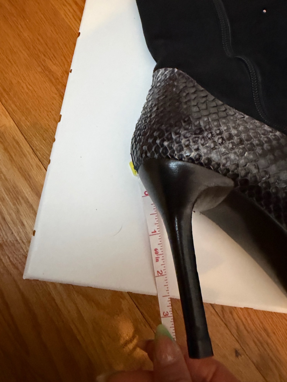 Vintage Italian python and suede Stiletto Boots - Picture 12 of 14